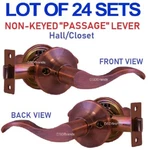 Wholesale Lot - Door Lock Sets Handle Knob Entry Passage Privacy Antique Copper. Fixed Price $391.56.