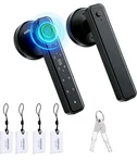 Aimnaps Fingerprint & Biometric Smart Door Lock, Keypad, Black 2 KEYS,4 Cards. Fixed Price $35.00.