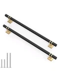 Lepatape 9 Pack Matte Black Gold Cabinet Pulls 10" Modern Handle For Kitchen. Fixed Price $19.99.