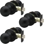 Copper Creek Matte Black Door Knobs - Round Colonial With Privacy Locking Fun.... Fixed Price $49.46.