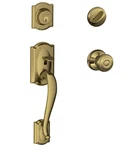 Schlage Camelot Antique Brass Single Cylinder Door Handleset Accent Knob. Fixed Price $62.86.
