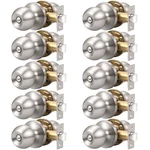 Knobonly 10 Pack Bedroom/bathroom Satin Nickel Door Knobs Privacy Sets Hard. Fixed Price $93.10.