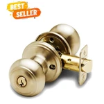 All-metal Keyed Entry Knob With Polished Brass Finish Secure And Durable. Fixed Price $26.99.