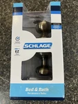 Schlage Bed & Bath Antique Brass Georgian Door Knob Allegion F40 V 609. Fixed Price $21.00.