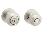 Kwikset Cove Satin Nickel Keyed Entry Door Knob W/ Smartkey Security. Fixed Price $25.99.