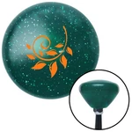 Orange Spiral Petals Green Retro Metal Flake Shift Knob W/ M16X1.5 Insert Auto. Fixed Price $89.95.