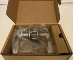 Amazonbasics Shelby Privacy Door Lever, Satin Nickel, Reversible, Latch/strike. Fixed Price $19.99.