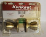 Kwikset 200T Hall & Closet Door Knob Brass Finish Package 92001-281. Fixed Price $13.94.