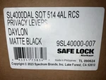 Kwikset 9SL40000-007 Safe Lock Daylon Matte Black Privacy Levers Sqt 514 4AL Rcs. Fixed Price $17.99.