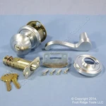 Left Weslock Traditonale Impresa 640 Satin Chrome Keylock Knob W/ Calais Latch. Fixed Price $87.39.