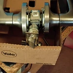 2 Yale Entrance Lever's Interchangeable Core Small Format Used No Scratches. Fixed Price $65.00.