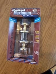 Kwikset Door Knob Maximum Security Bed And Bath Lock Polished Brass 300SY. Fixed Price $18.00.