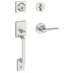 Kwikset Smartkey Security Entry Door Lock Satin Silver Deadbolt Handle Lever. Fixed Price $80.00.