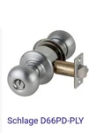 Schlage Heavy-duty Store Door Lock, D66PD 626; Satin Chrome, Plymouth Knob. Fixed Price $150.00.