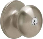 (lot Of 6) Schlage Stratus Door Knob, Keyed Entry Lock, Satin Nickel J54 619. Fixed Price $65.00.