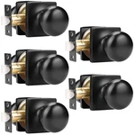 Gobekor 5 Pack Passage Door Knobs For Closet Interior Matte Black .... Fixed Price $112.23.
