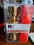 Reliabilt Gallo Polished Brass Finish Keyed Entry Door Knob Set, New Box. Fixed Price $10.00.