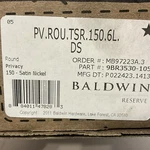 Baldwin PVROUTSR150 Round Privacy Door Knob With Square Rose - Satin Nickel. Fixed Price $69.69.