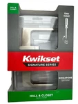 Kwikset Singapore Square Hall Closet Door Handle Satin Nickel 97200-898 New. Fixed Price $22.95.