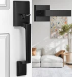 Brightify Black Front Door Handle, Modern Exterior Matte. Fixed Price $76.87.