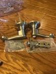Door Handles Satin Nickel Finish, Featuring Distinctive Scroll Design. Fixed Price $35.00.