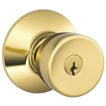 Schlage Series F51A BEL505KA4 Entry Knob, Bell, Handle, Bright Brass, Met. Fixed Price $49.06.
