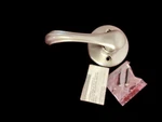 Of 2 Kwikset Dummy Door Handle Dorian Satin Nickel 488DNL15 Closet Hall. Fixed Price $10.00.