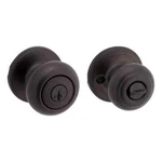 Kwikset Cove Venetian Bronze Keyed Entry Door Knob Featuring Smartkey Security. Fixed Price $16.99.