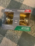 Ace 5238381 Interior Non-locking Hall & Closet Colonial Door Knob Brass New. Fixed Price $17.99.