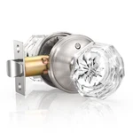 Knobwell Privacy Glass Door For Bedroom And Bathroom Vintage Clear Crystal. Fixed Price $103.43.