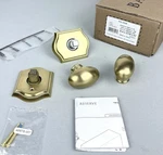Baldwin Ellipse Non-turning Two-sided Dummy Doorknob Set With Arch Rose Brass. Fixed Price $71.23.