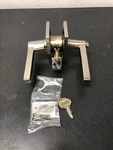 Emtek 5123HLOUS15RH Helios Keyed Entry Lever Set With Rose - Satin Nickel. Fixed Price $166.99.