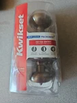 Kwikset Cove Satin Nickel Keyed Entry Door Knob 94002-821. Fixed Price $17.99.