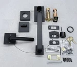 Emtek 4820US19 Baden Sectional Single Cylinder Keyed Entry Handlset Rh Black. Fixed Price $406.40.