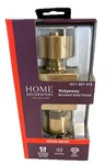 Home Decorators Ridgeway Keyed Entry Door Knob In Brushed Gold 1011 857 418 2PK. Fixed Price $43.00.