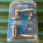 New Sealed Schlage Bed & Bath P 515-538 Door Lever Chrome Interior Lock Set.. Fixed Price $24.99.