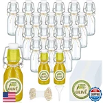 Queekay 20 Pack Mini Swing Top Glass Bottles For Vanilla Extract Homemade Olive. Fixed Price $48.60.