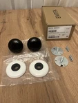 Emtek 8003EBUS19 Double Dummy Ebony Knob With Porcelain Rose - Flat Black. Fixed Price $49.99.