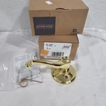 New Schlage F170 Fla 605 Lh Non-turning Dummy Handle, Brass One Sided. Fixed Price $20.00.