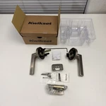 Kwikset 720HFLRDT-15 Halifax Passage Lever Round Rose, Satin Nickel A01. Fixed Price $11.20.
