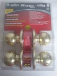 2 Lock Door Knob Handle Pull Pantry Bedroom Office House Polished Brass Keyed. Fixed Price $30.00.