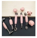 Geesatis 4 Pack Pink Ceramic Cabinet Pulls 5" Center Zinc Alloy Handles W/screws. Fixed Price $18.00.