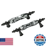 Lbfeel 6 Pack 3 Ceramic Drawer Knob Black And White Rustic Dresser Pull. Fixed Price $64.12.