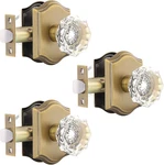 Gobrico 3 Pack Privacy Crystal Glass Door Knobs With Lock,heavy Duty Lockse. Fixed Price $85.99.