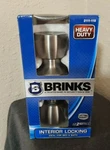 Brinks Interior Locking Bed & Bath Tulip Door Knob Satin Nickel 2111-119--NEW. Fixed Price $14.99.