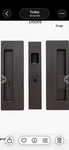Cavilock CL400B-PR-34-LH Magnetic Privacy Pocket Door Pull Set Black Matte Color. Fixed Price $530.00.