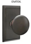 Emtek 8221PUS10B Providence Privacy Knob Set, Rectangular Rose Oil Rubbed Bronze. Fixed Price $98.00.