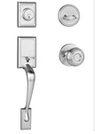 Dynasty Hardware RID-SIE-100-US15 Ridgecrest Front Door Handleset, Satin Nickel. Fixed Price $55.25.