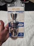 (1) Atlas Satin Chrome Bed Bath Button Lock Privacy Tulip Doorknob Handle. Fixed Price $16.16.