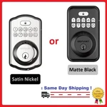 Single Cylinder Electronic Deadbolt Door Lock Backlit Keypad Satin Nickel/black. Fixed Price $29.95.